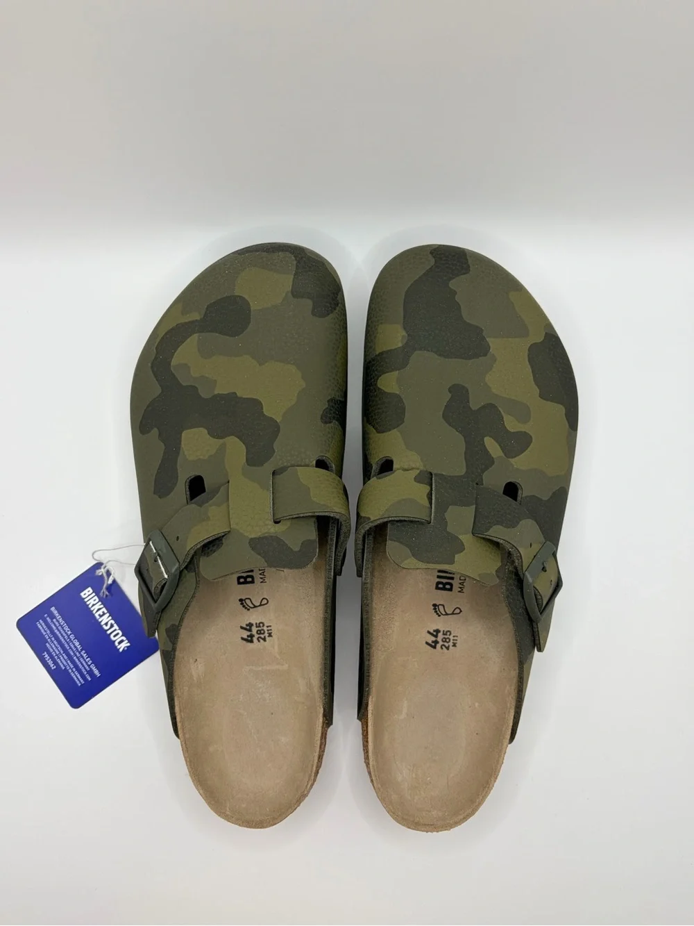Birkenstock Camo Boston Clogs - Green & Dark Green